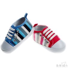 B1383: Stripey Trainers (6-15 Months)